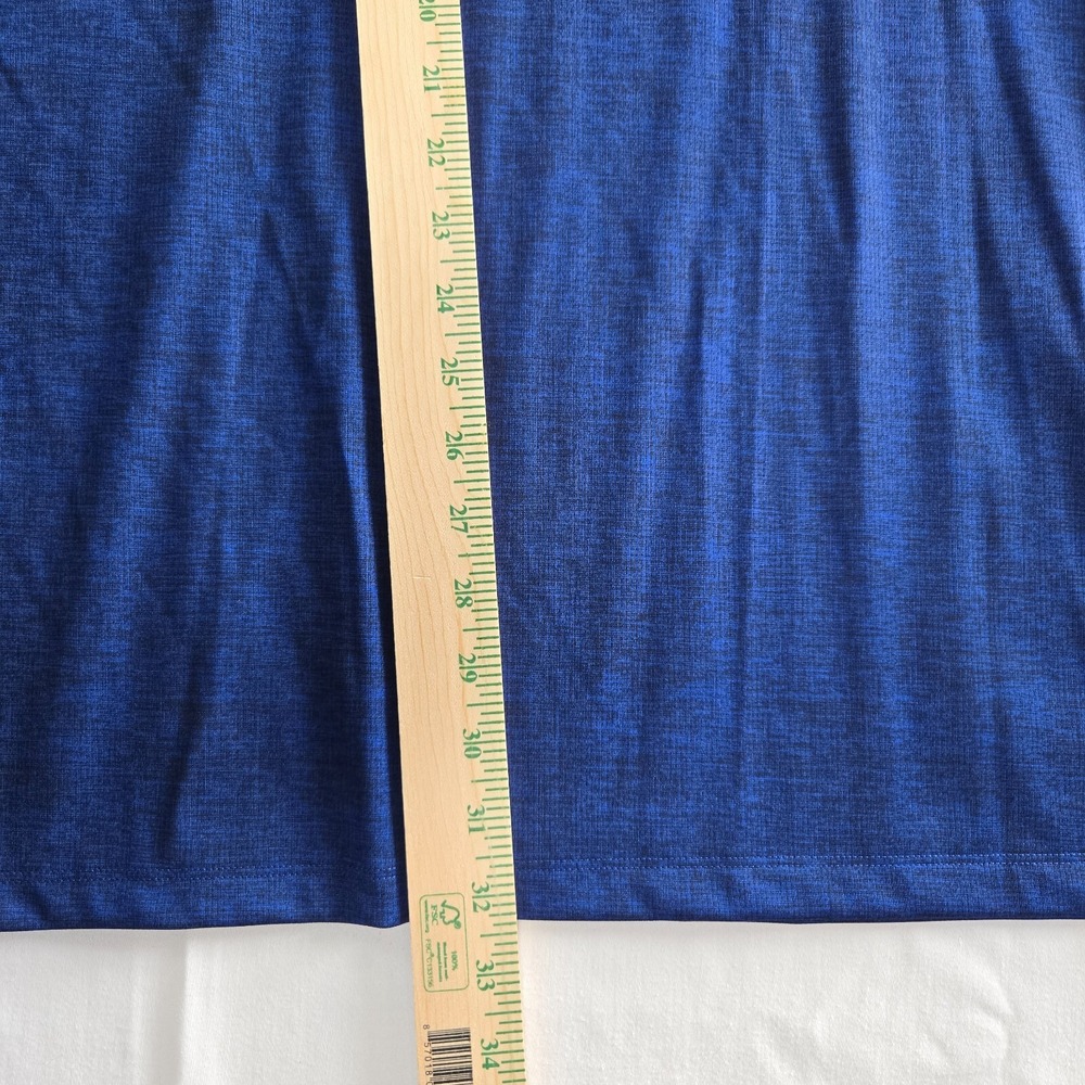 Nike Golf Men's Size 2XL Dri-fit Short Sleeve 1/4 Button Blue Black Breathable - Picture 4 of 9